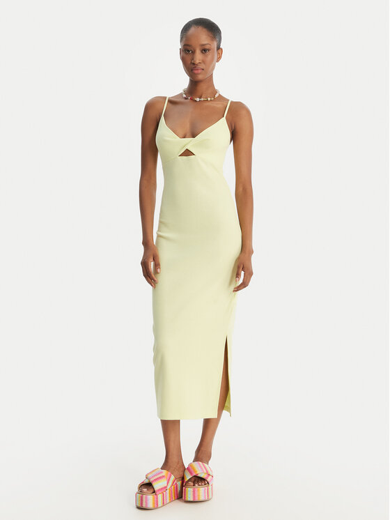 Roxy Roxy Ljetna haljina Wavey Lady ERJKD03530 Zelena Slim Fit