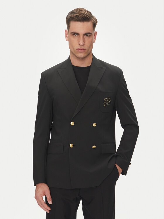 KARL LAGERFELD KARL LAGERFELD Sako 155102 552037 Čierna Slim Fit