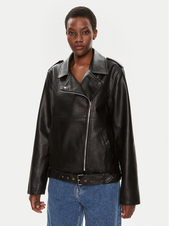 Brave Soul Jacke aus Kunstleder LJK-CONEY Schwarz Straight Fit | Modivo.de