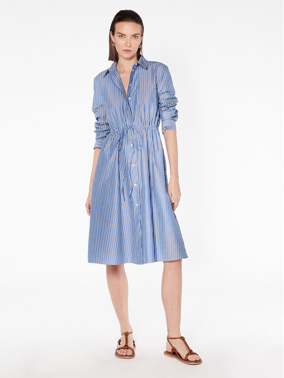 Tommy Hilfiger Košeľové šaty WW0WW37955 Modrá Regular Fit