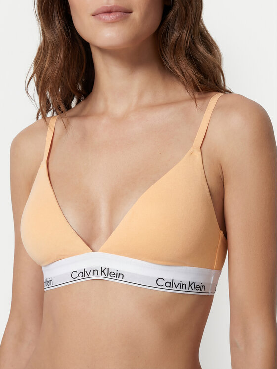 Calvin Klein Underwear Calvin Klein Underwear Podprsenka Bralette LV00QF8498 Světle oranžová