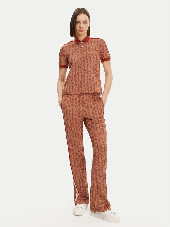 Lacoste Lacoste Polokošeľa DF3364 Hnedá Slim Fit