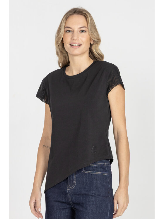 Deni Cler Milano Deni Cler Milano T-Shirt T-DC-T253-E5-10-90-1 Czarny Regular Fit