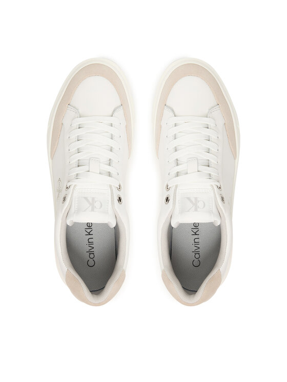 Calvin Klein Calvin Klein Sportcipők Basket Cupsole Laceup Lth Mix YW0YW02023 Fehér