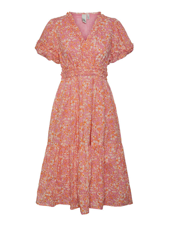 YAS YAS Vsakodnevna obleka 26029909 Roza Regular Fit