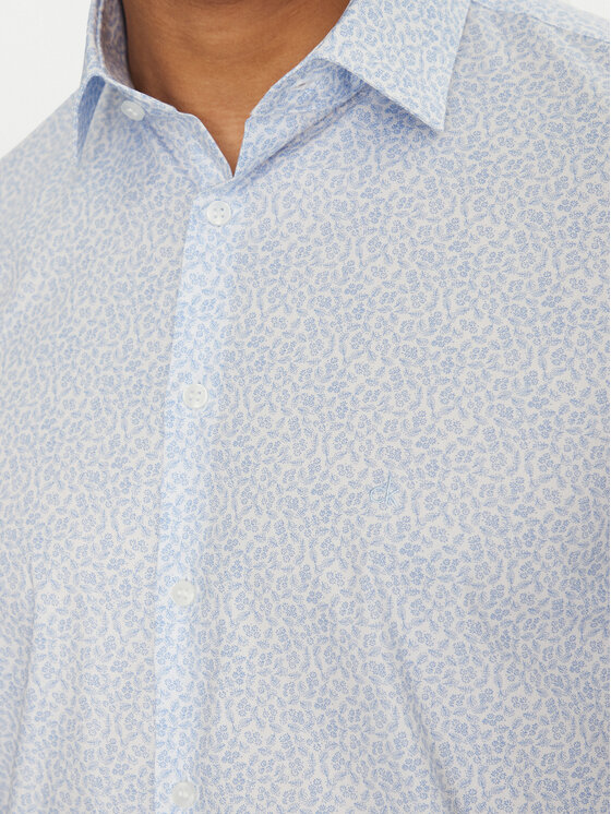 Calvin Klein Calvin Klein Camicia K10K114314 Celeste Slim Fit