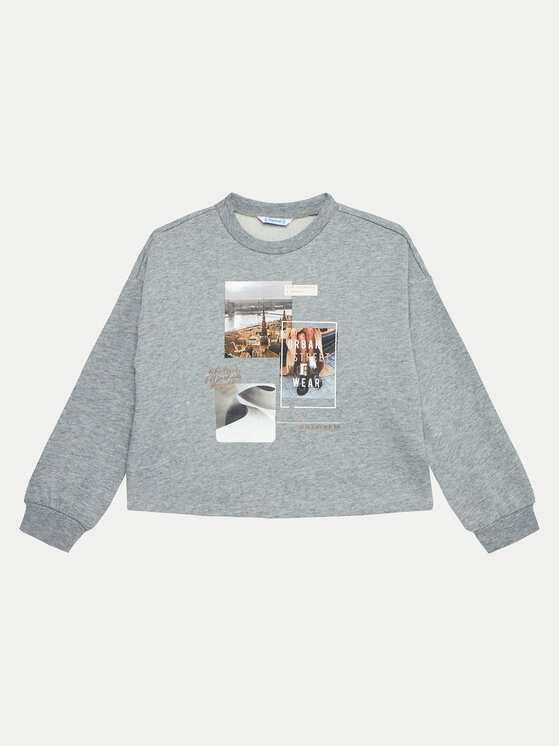 Mayoral Mayoral Комплект суитшърт и клин 7754 Сив Regular Fit