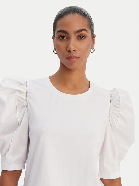 Fracomina Fracomina Bluse FR26ST3035J40101 Weiß Regular Fit