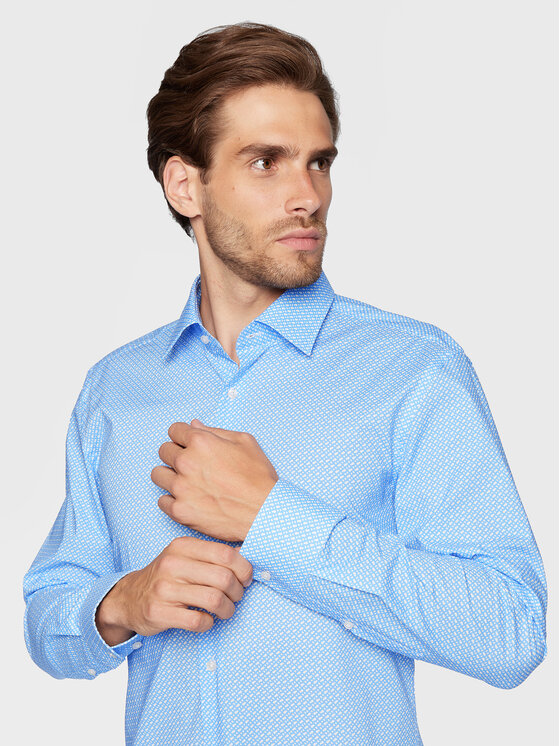Camicia H-Hank-Kent-C1-214 50478620 Blu Slim Fit