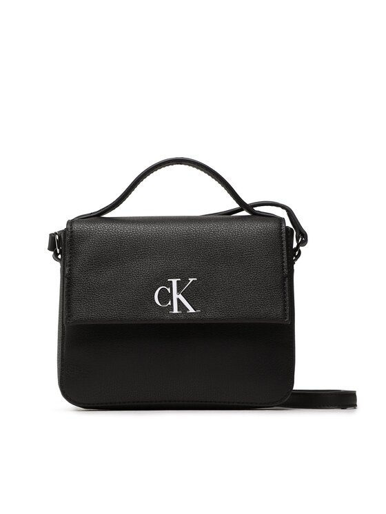 Calvin Klein Jeans Ročna torba Minimal Monogram Boxy Flap Cb19 K60K610330 Črna