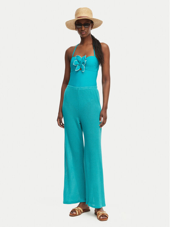 Ysabel Mora Ysabel Mora Spodnie materiałowe 86269 Turkusowy Loose Fit