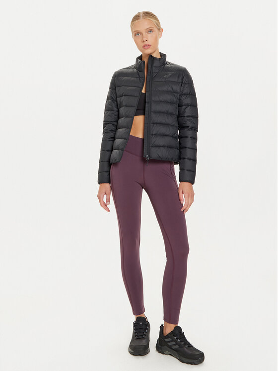 4F 4F Zimné bundy 4FWAW24TDJAF467 Čierna Slim Fit