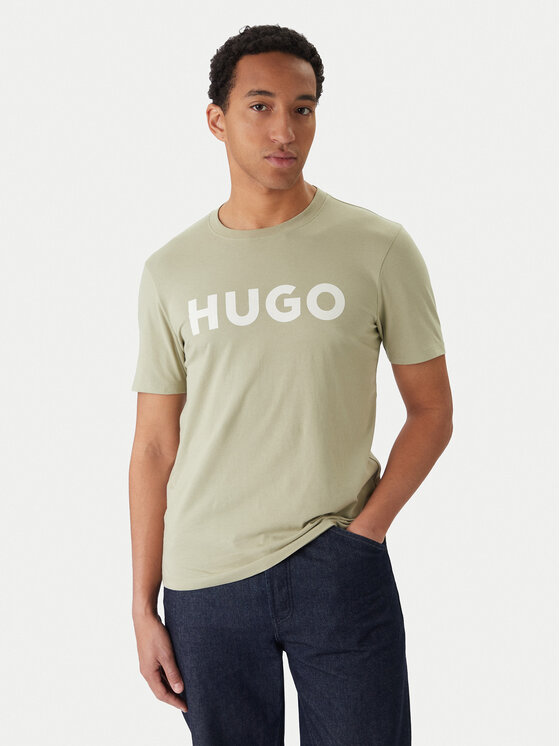 HUGO HUGO T-Shirt Dulivio 50467556 Zielony Regular Fit
