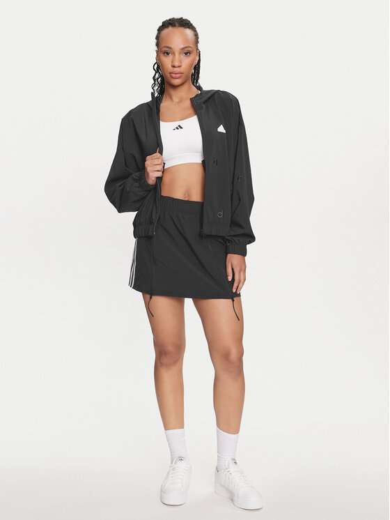 adidas adidas Ветровка Embroidery IS4321 Черен Loose Fit