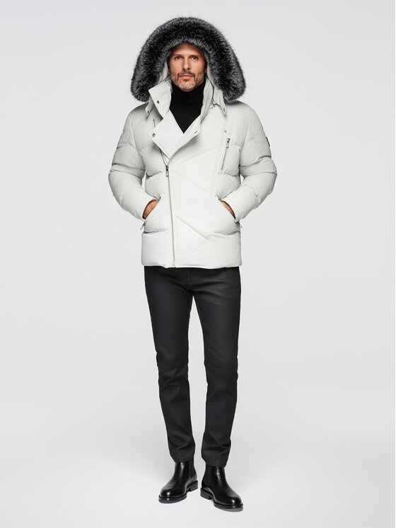 Ombre Ombre Kurtka zimowa OM-JAHP-0252 Szary Regular Fit