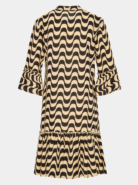 Iconique Iconique Лятна рокля IC23 115 Бежов Regular Fit