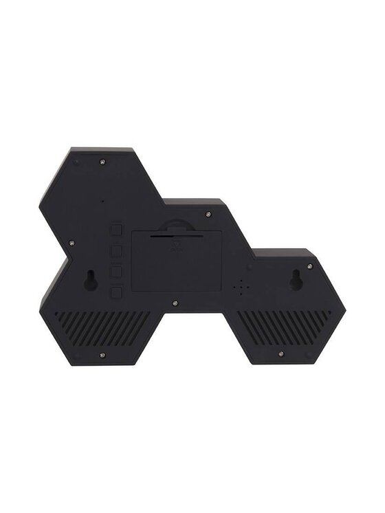 MIAhome MIAhome Budzik HONEYCOMB 12x17,5 cm czarny Czarny