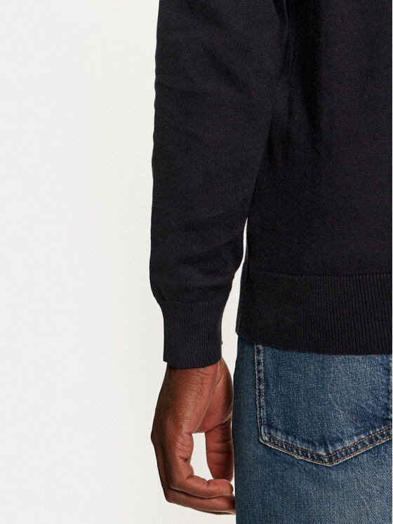 Brave Soul Brave Soul Sweter MK-273PLACKETC Granatowy Regular Fit
