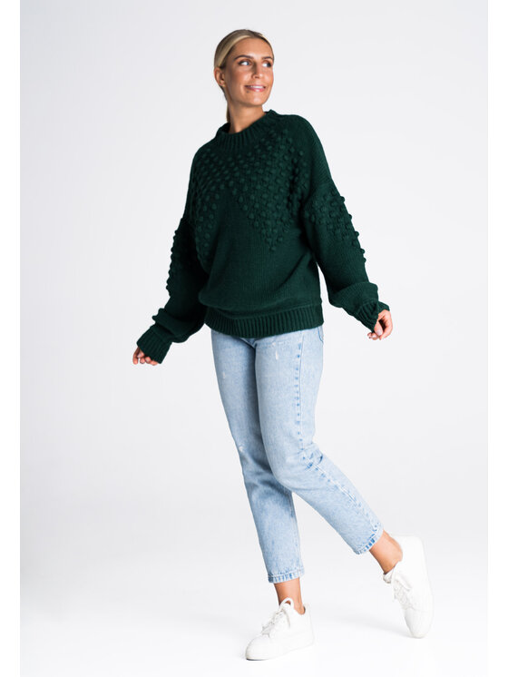 FIGL FIGL Sveter M982 Zelená Regular Fit