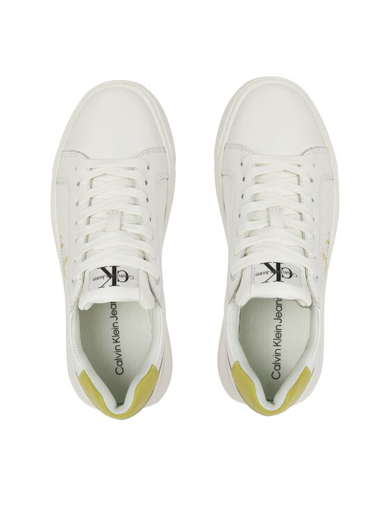 Calvin Klein Jeans Calvin Klein Jeans Sneakersy Chunky Cupsole Laceup Mon Lth YW0YW00823 Biały