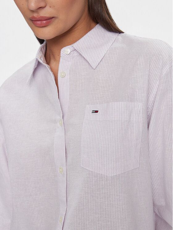 Tommy Jeans Tommy Jeans Cămașă DW0DW17737 Violet Boxy Fit