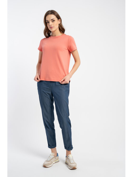 CLICK CLICK Μπλουζάκι 72-009 Κοραλλί Loose Fit