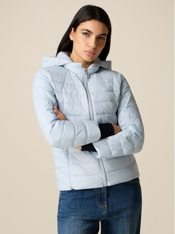 Oltre Oltre Giubbotto piumino F906R001515N004 Turchese Regular Fit
