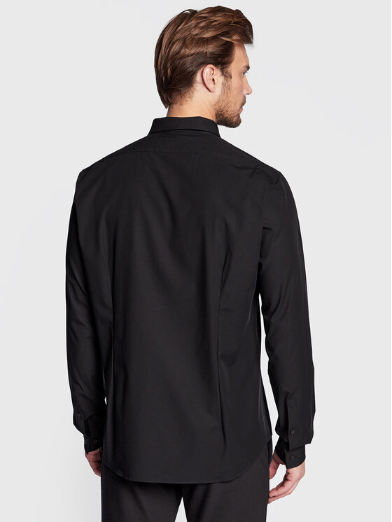 Calvin Klein Calvin Klein Cămașă Hidden K10K109891 Negru Extra Slim Fit