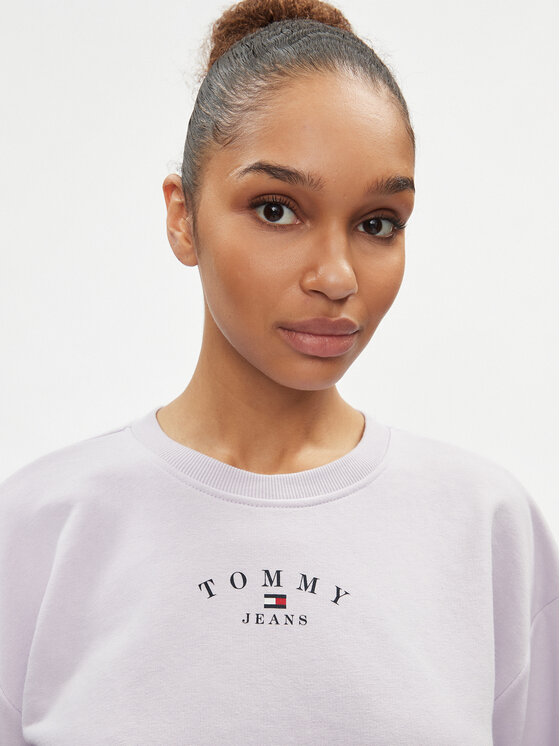 Tommy Jeans Tommy Jeans Μπλούζα Essential Logo DW0DW18143 Μωβ Regular Fit