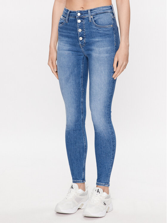 Calvin Klein Jeans Jeans hlače J20J221252 Modra Skinny Fit