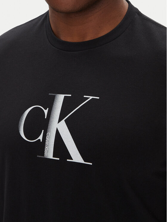 Calvin Klein Jeans Calvin Klein Jeans Marškinėliai Center Monogram LV04RC857G Juoda Regular Fit