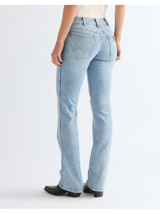 Wrangler Wrangler Jeansy LOW RISE BOLD BOOT Niebieski Bootcut Fit
