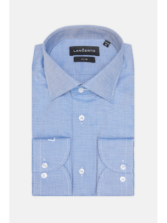 Lancerto Lancerto Koszula Maximo KO051124000033 Niebieski Slim Fit