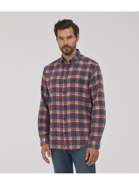 Lee Cooper Lee Cooper Koszula WILL Czerwony Regular Fit