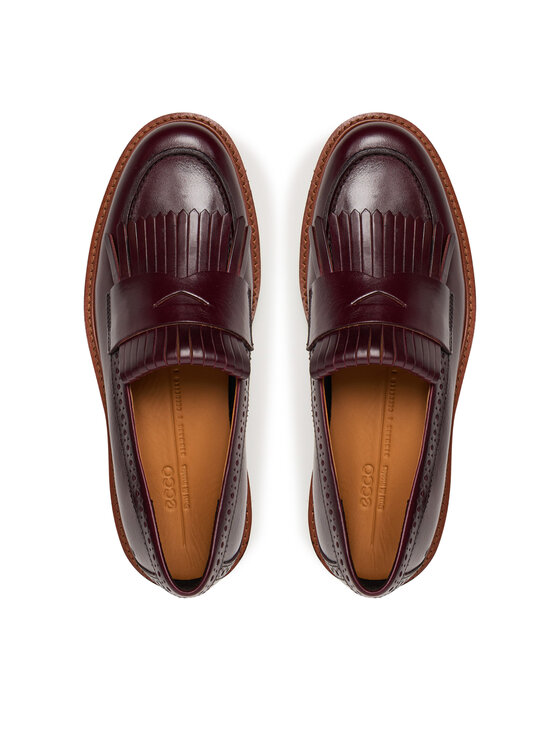 ECCO ECCO Mokasyny 23285361291 Bordowy