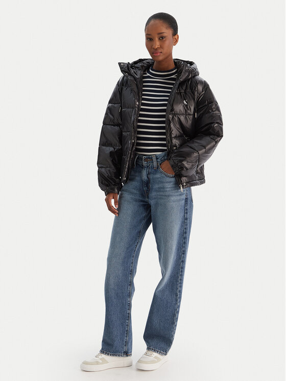 Calvin Klein Jeans Calvin Klein Jeans Zimní bunda LV047D505G Černá Relaxed Fit