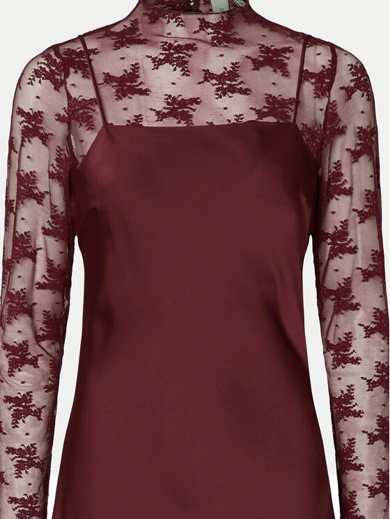 YAS YAS Sukienka koktajlowa Meels 26032597 Czerwony Regular Fit