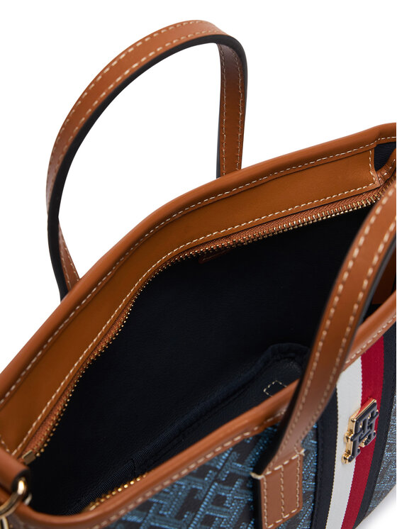 Tommy Hilfiger Tommy Hilfiger Kabelka Th Monoplay Mini Tote Corp AW0AW19177 Tmavomodrá