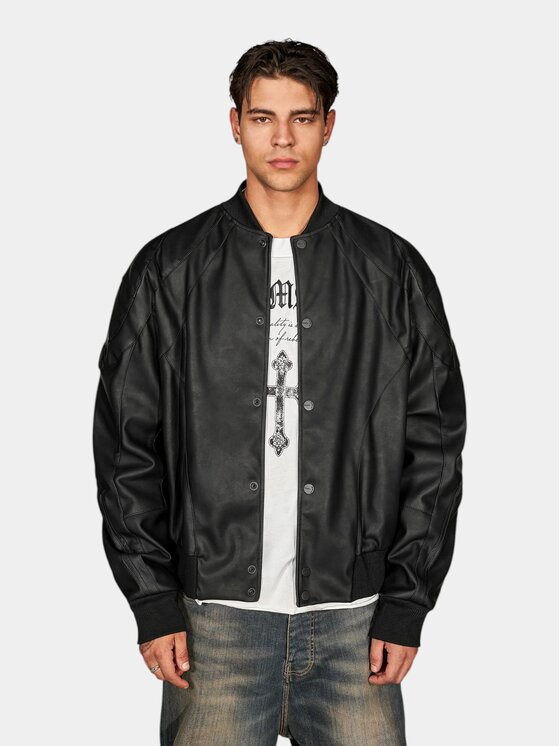 MADE BY SOCIETY MADE BY SOCIETY Kurtka anorak Matt Frame - J17959 Czarny Basic Fit