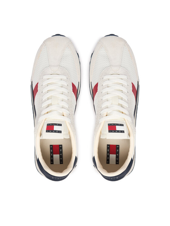 Tommy Jeans Tommy Jeans Sneakersy Retro Runner Archive Open Mesh EM0EM01715 Biela