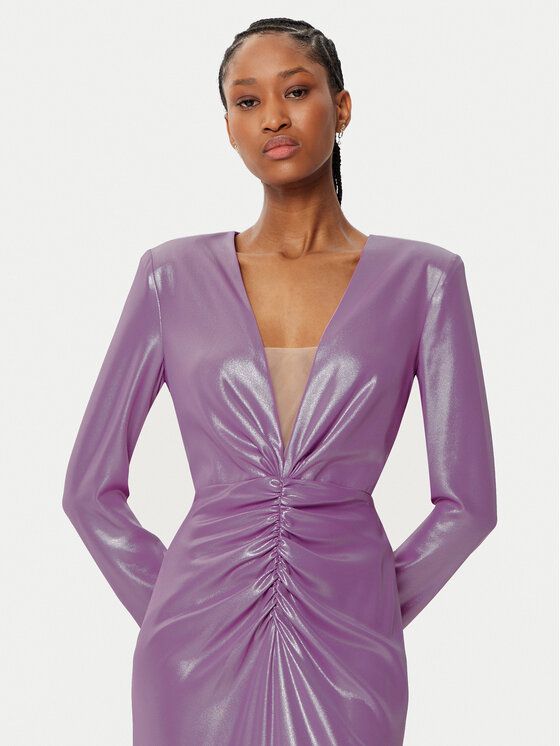 Fracomina Fracomina Abendkleid FQ24WD3009W75301 Violett Slim Fit