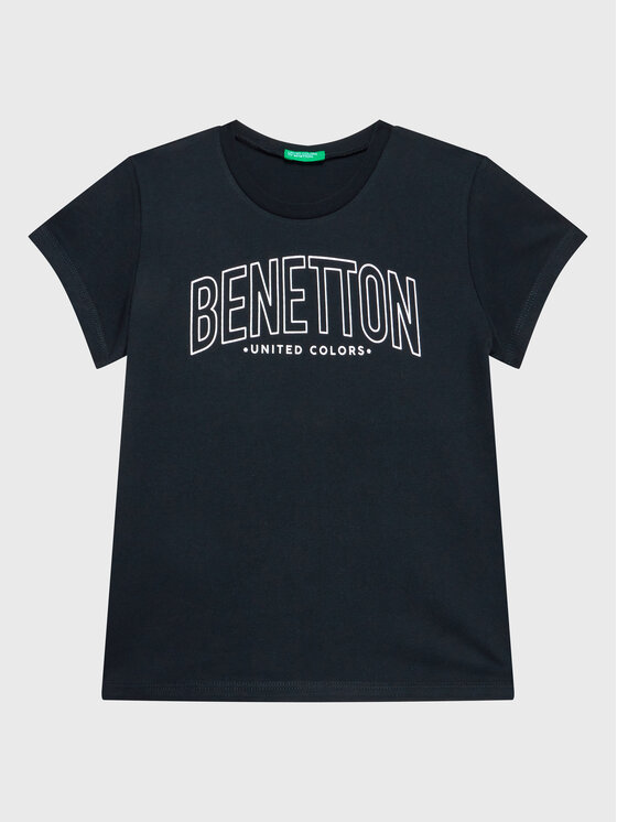 United Colors Of Benetton United Colors Of Benetton Póló 3096C10C8 Fekete Regular Fit