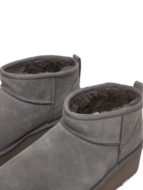 Ugg Ugg Sněhule W Classic Ultra Mini Platform 1135092 Šedá