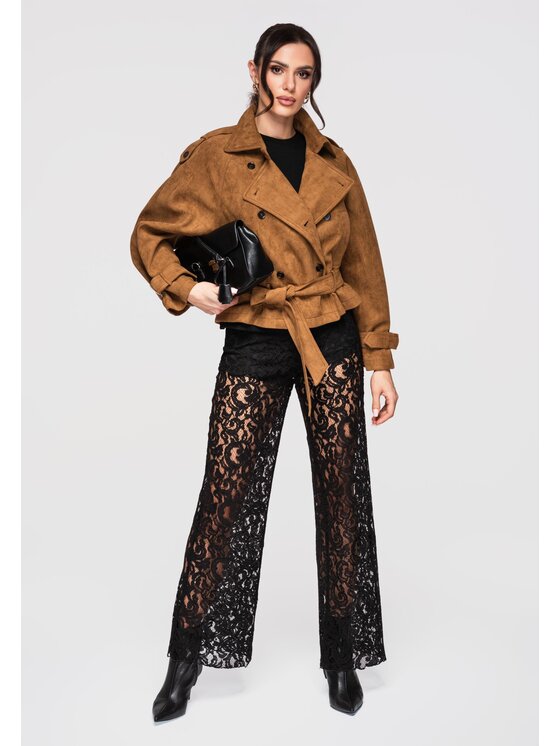 Ombre Ombre Kurtka przejściowa OW-JANP-0114 Miedziany Oversize