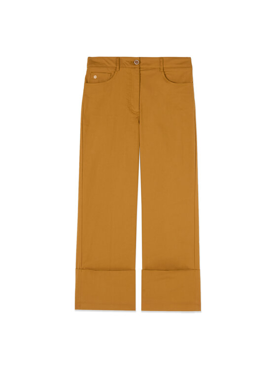 Oltre Oltre Spodnie materiałowe P736R009310N028 Żółty Regular Fit