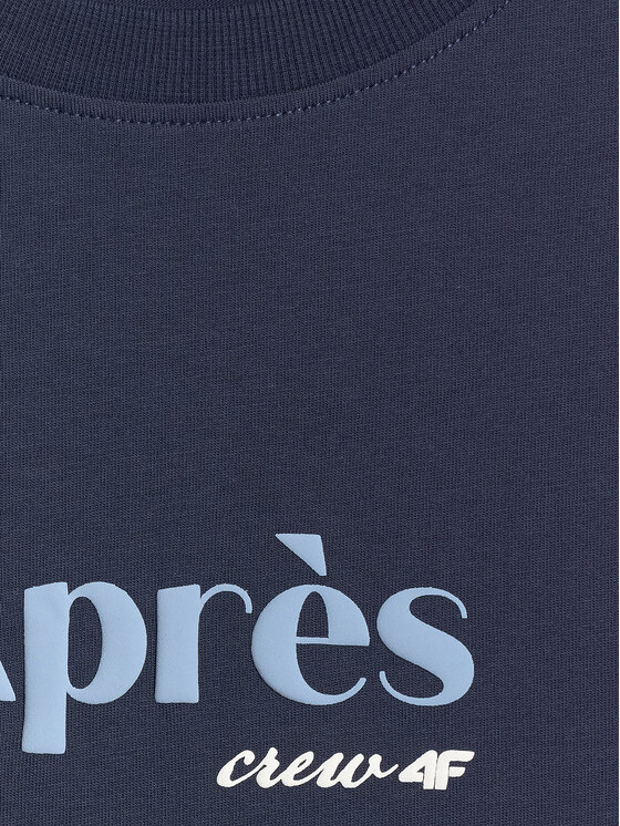 4F 4F T-Shirt APRES SKI Granatowy Boxy Fit