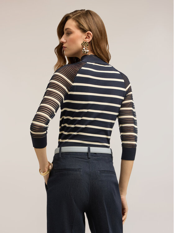 Motivi Motivi Sweter M127W003817N0S1 Niebieski Regular Fit