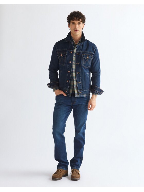 Wrangler Wrangler Kurtka jeansowa DENIM JACKET Niebieski Regular Fit
