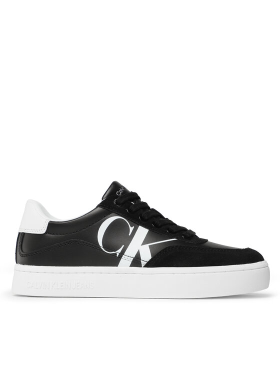 Sneakers Calvin Klein Jeans Classic Cupsole Laceup Mix Lth YW0YW01057 Negru
