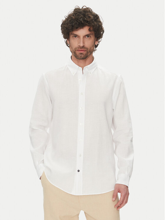 Hechter Paris Hechter Paris Πουκάμισο 60356 151600 Λευκό Regular Fit